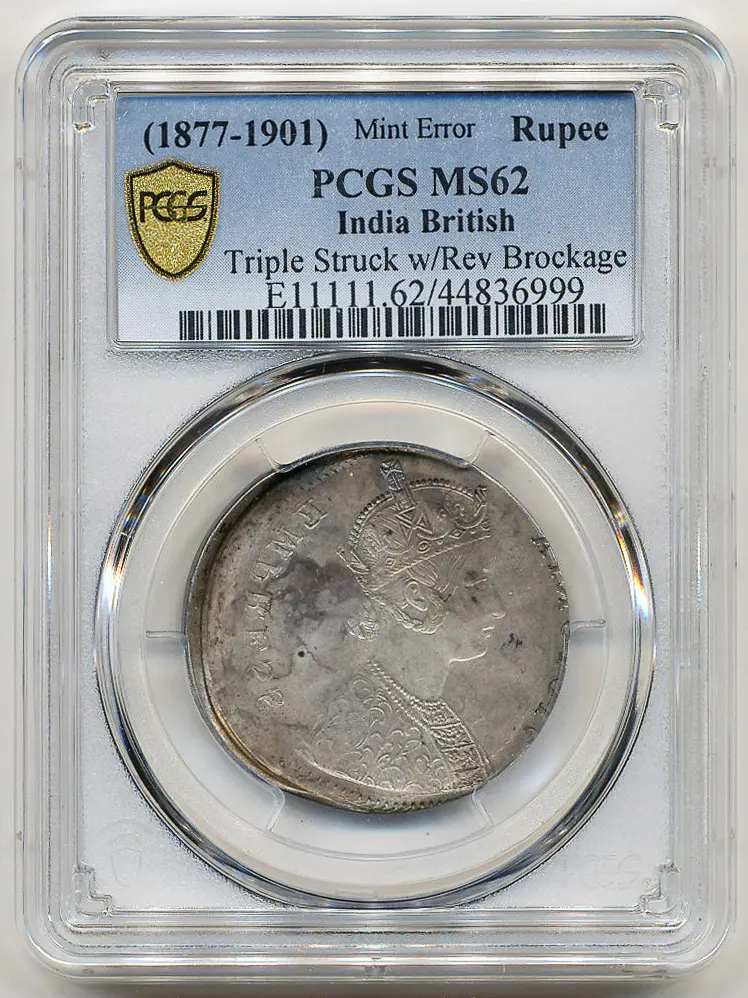 1840年・ヴィクトリア女王ヤングヘッド】NGC鑑定MS62 英領インド