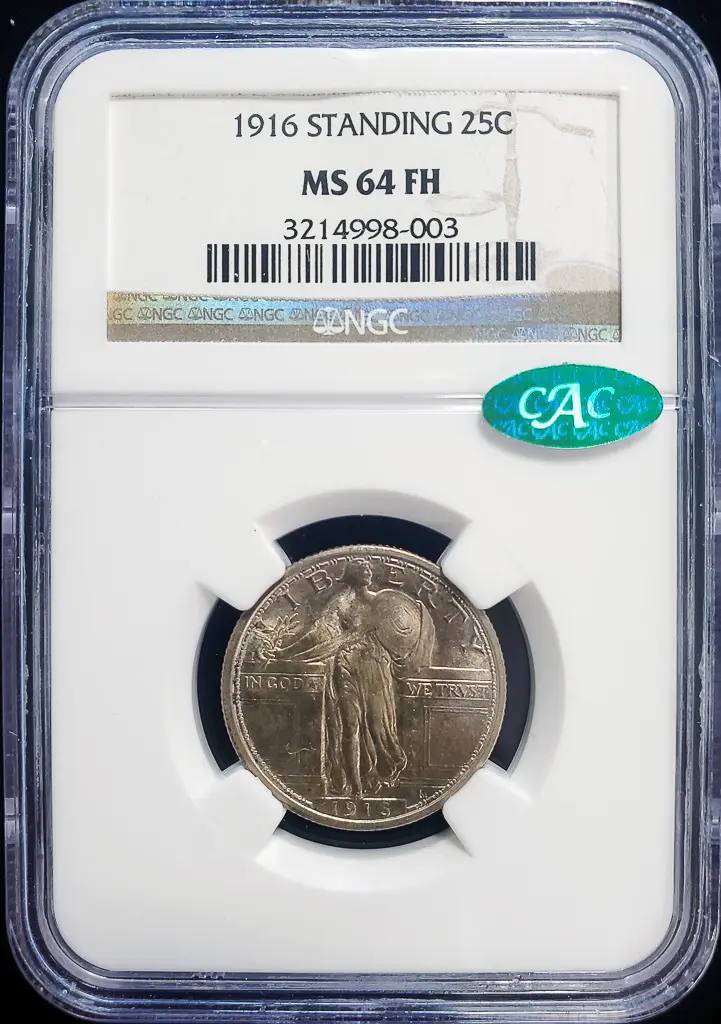 1916 Standing Liberty Quarter 25C NGC MS 64 FH CAC Buy Sell