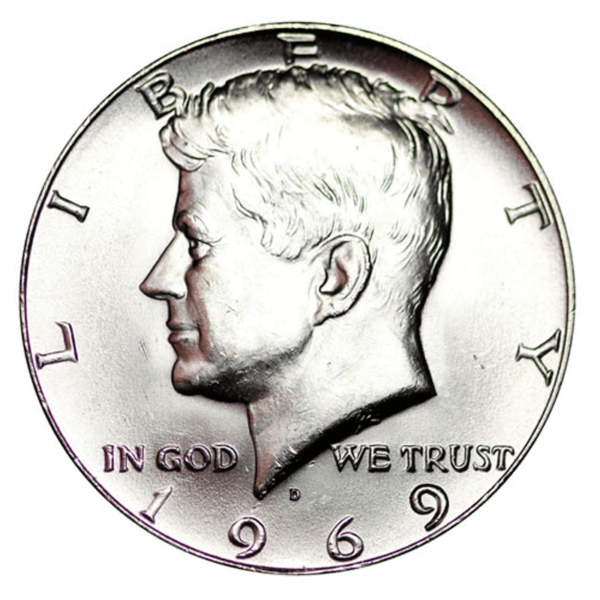 Kennedy 40% Silver Half Dollar Obverse