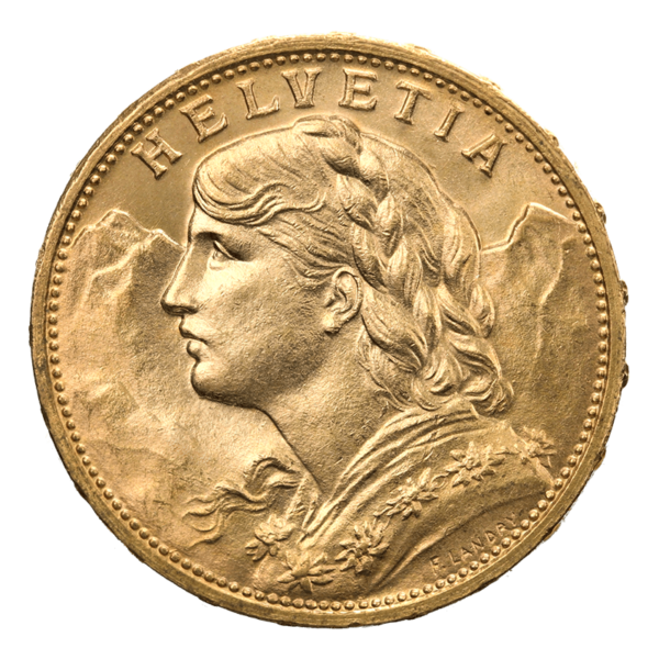 Swiss Gold Franc Obverse
